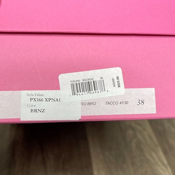 PARIS TEXAS Knee-high Lamé Python-embossed Leather Boots In Bronze $825 - Picture 8 of 8